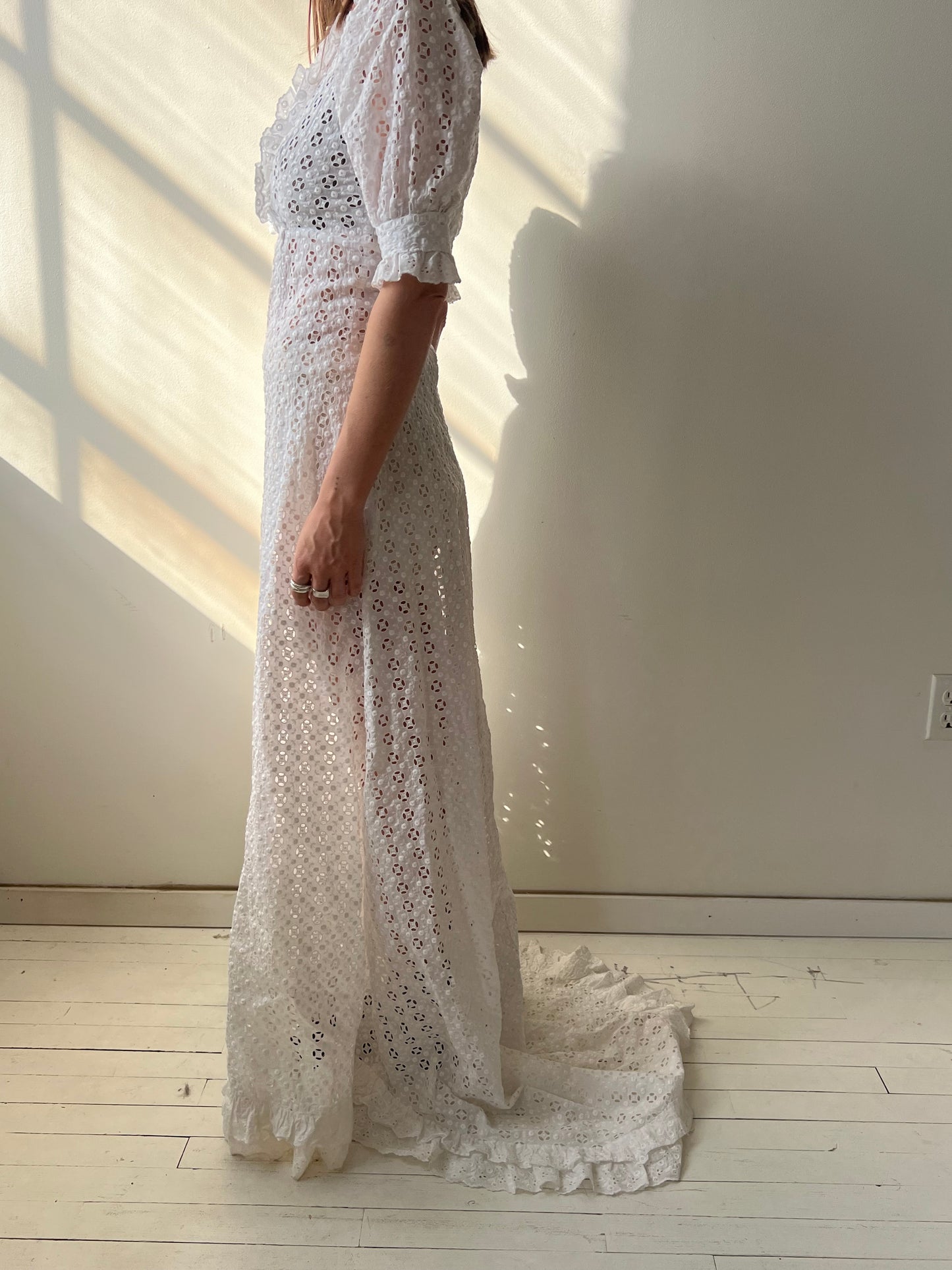 Cotton Eyelet Wedding Dress