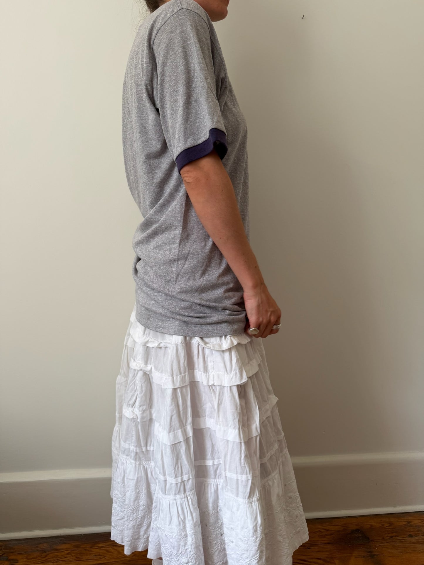 Grey Ringer Pocket Tee