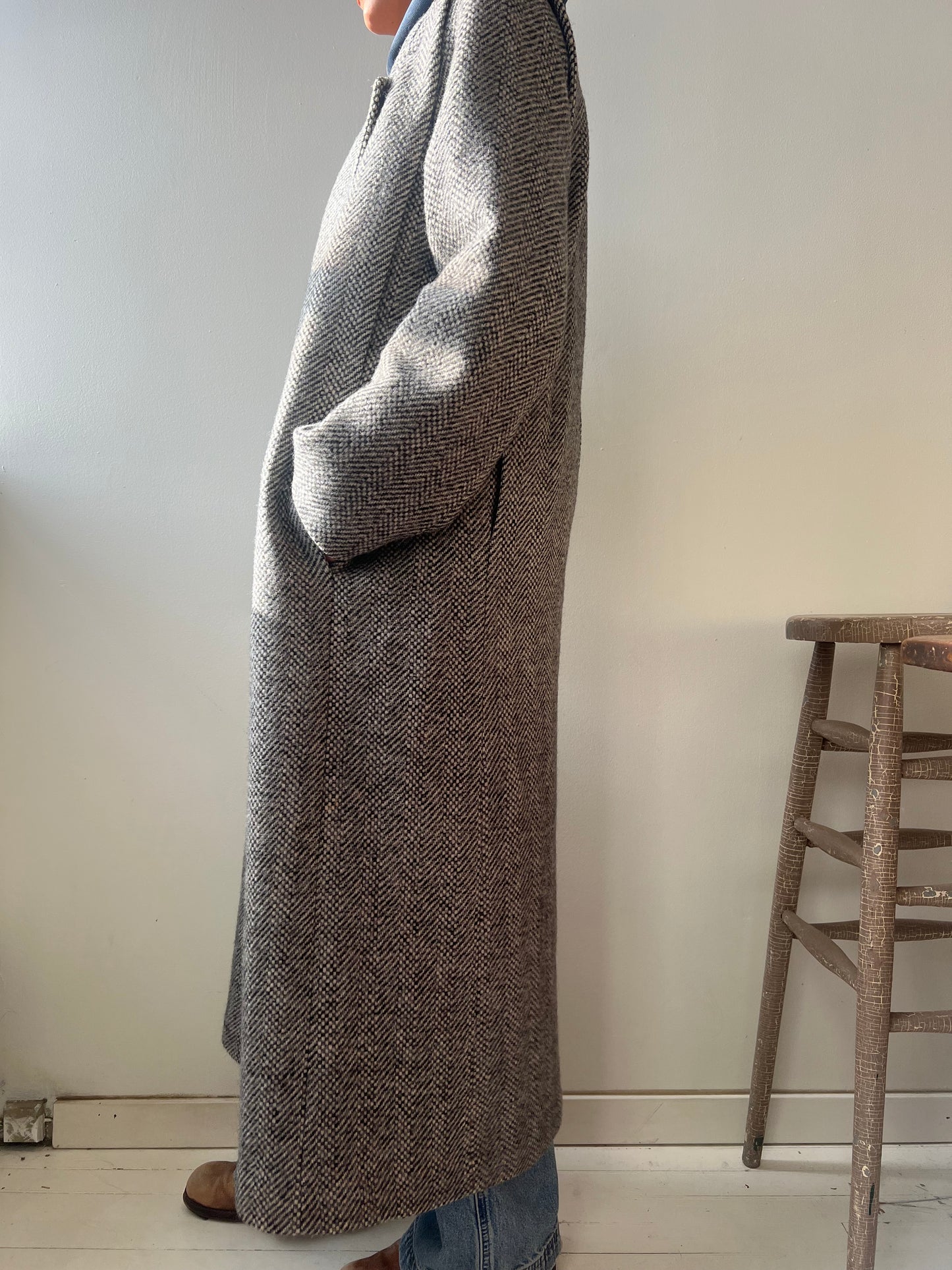 Salt and Pepper Wool Trench