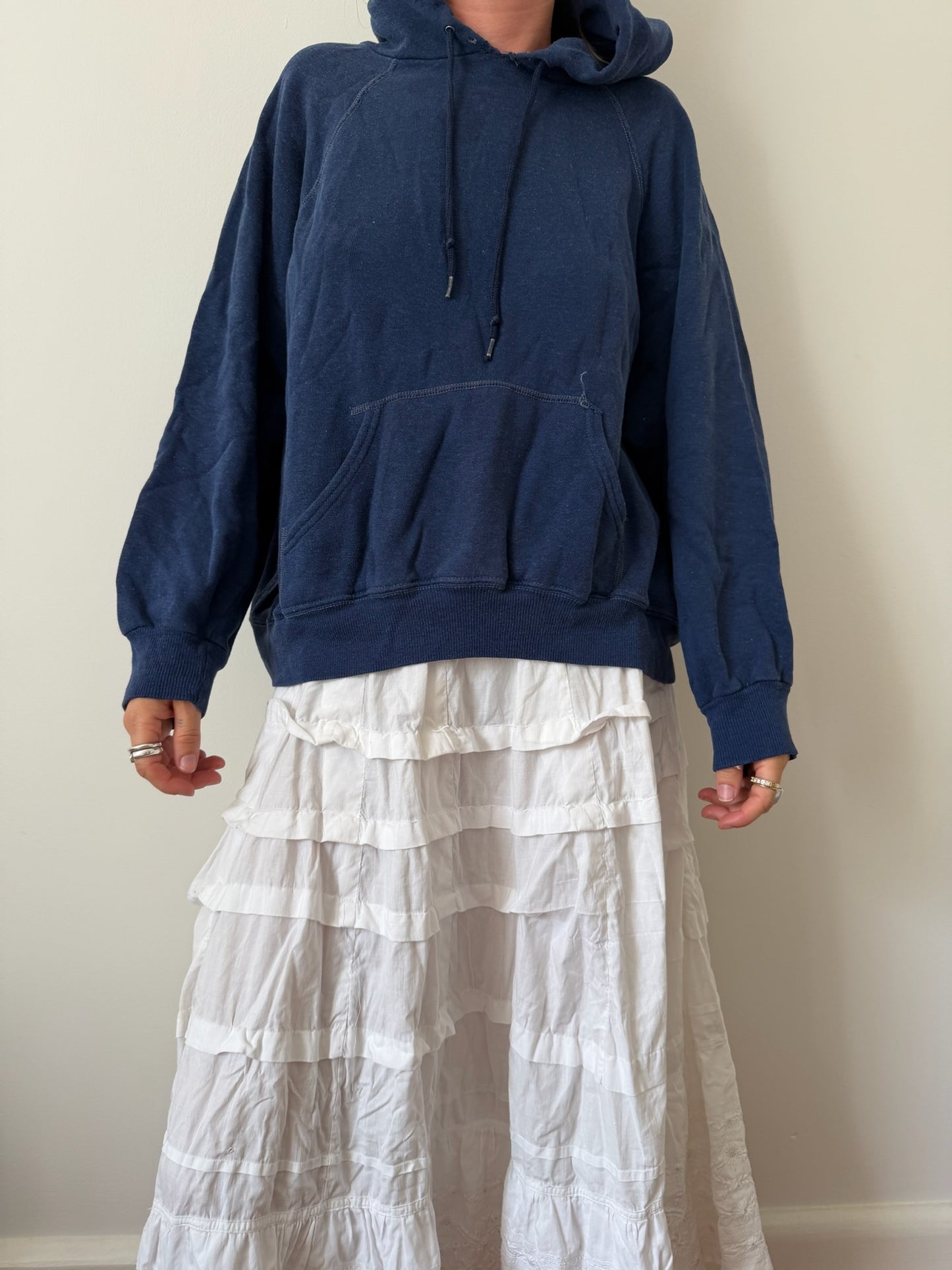 Blank Navy Hoodie
