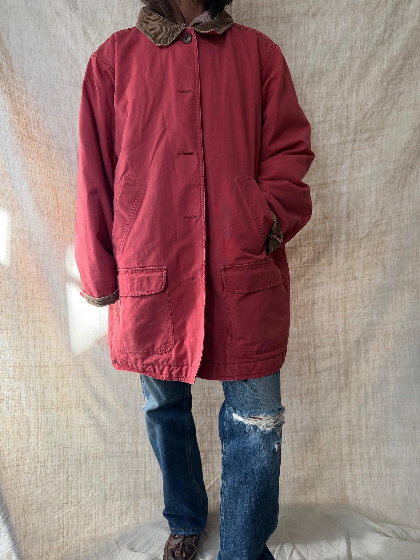 Faded Red LL Bean Barn Coat