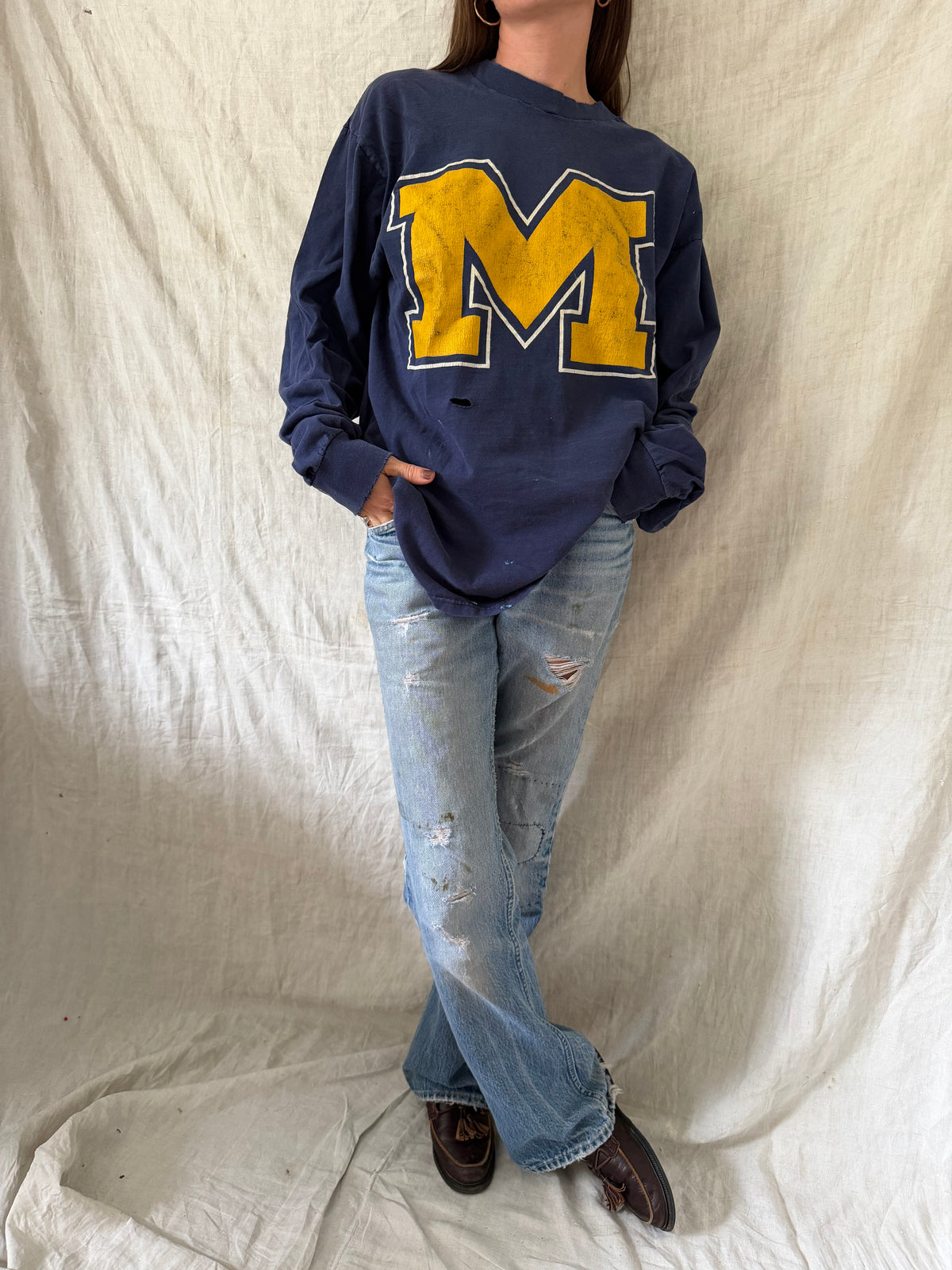 Distressed Michigan Longsleeve