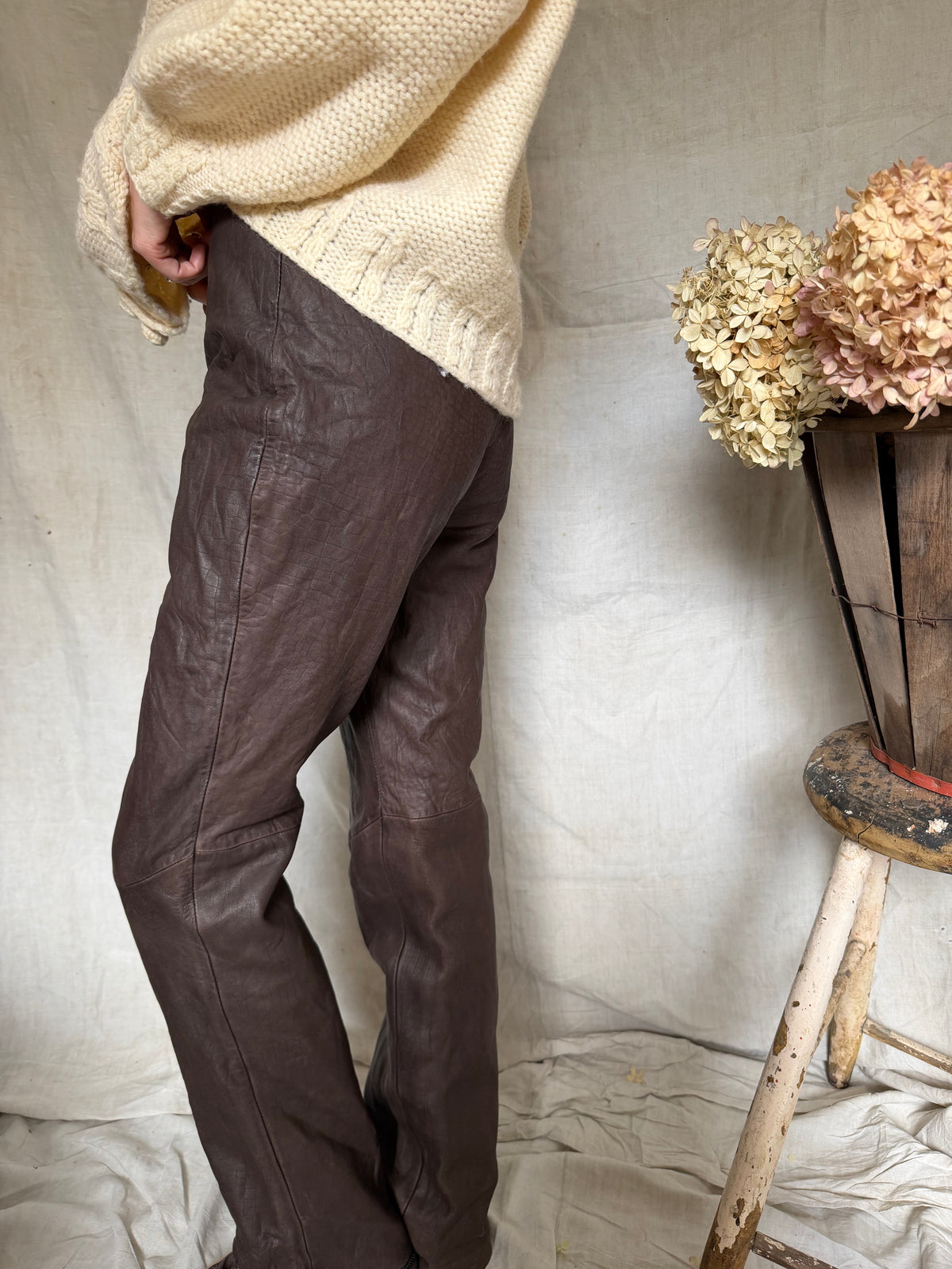 Super Soft Chocolate Brown Leather Pants