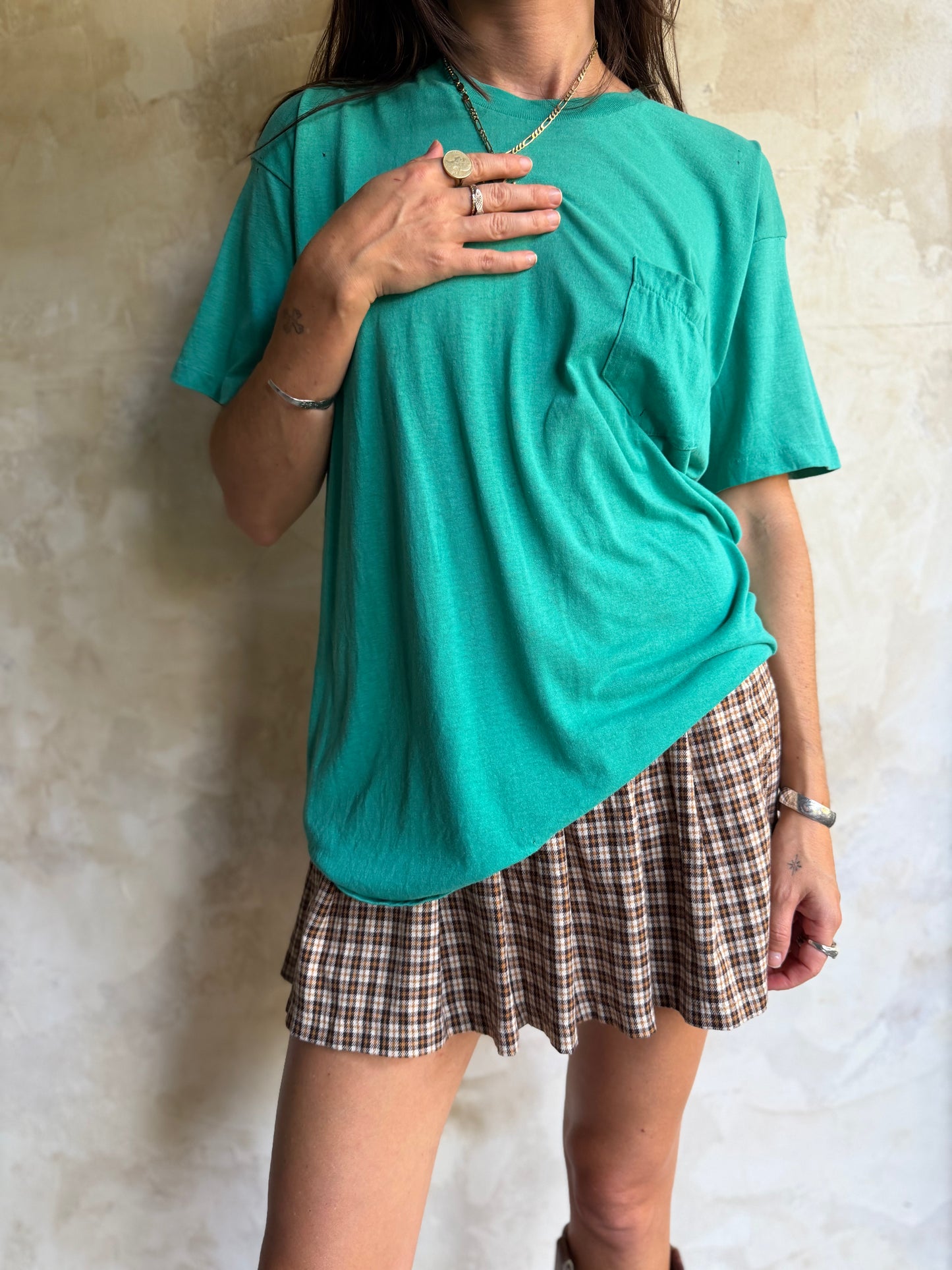 Super Thin Green Pocket Tee