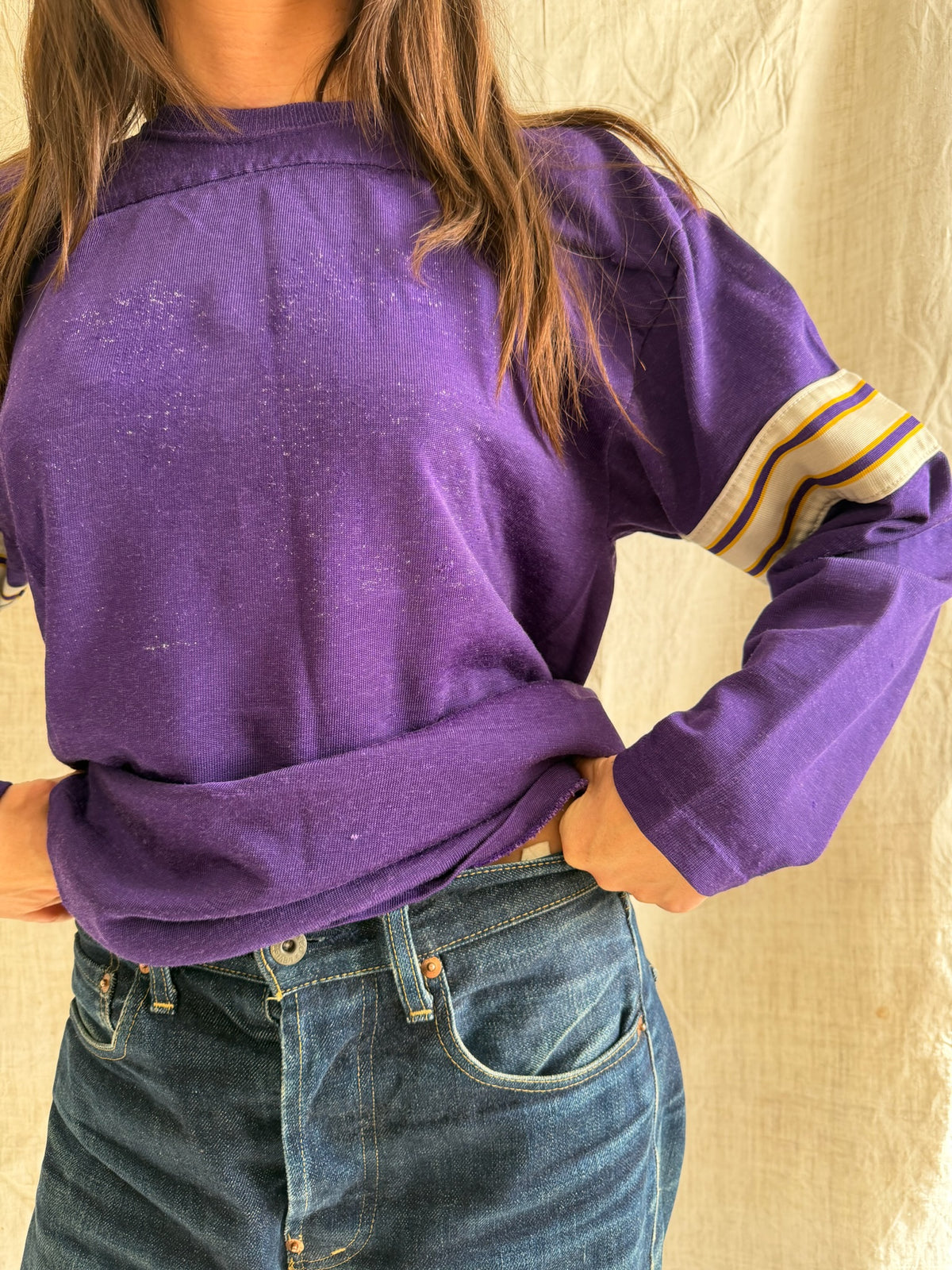 Purple Faded Football Jersey
