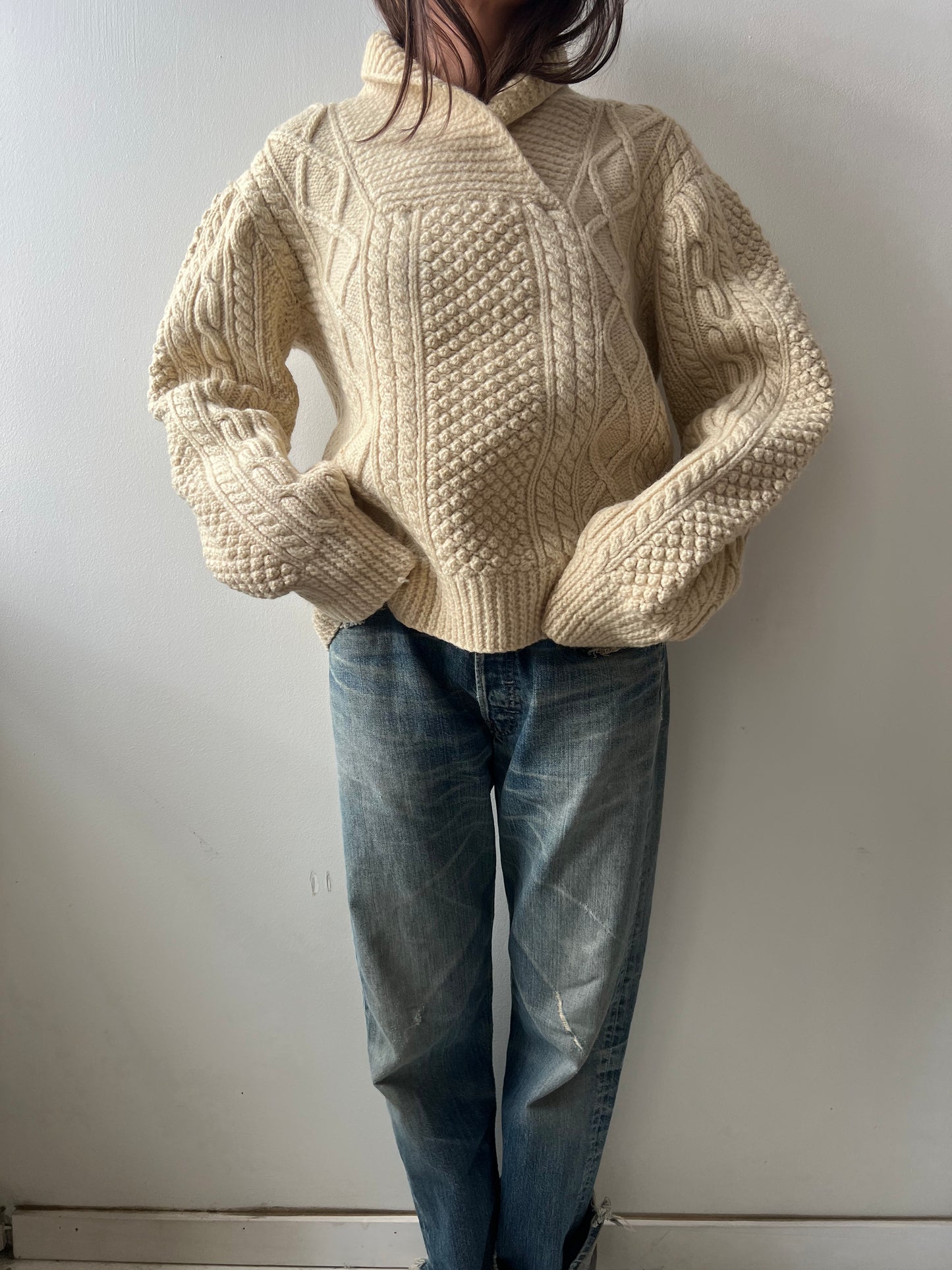 Cream Irish Wool Pullover