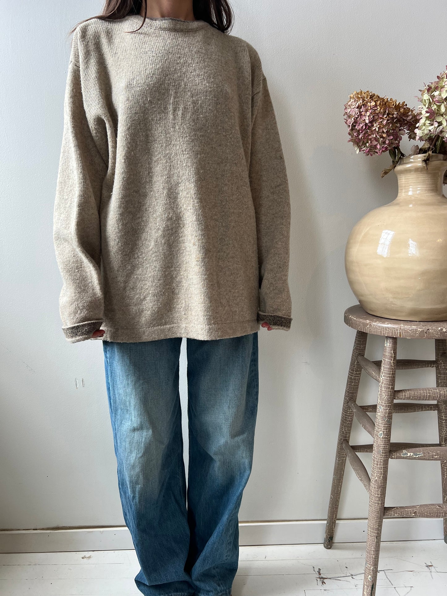 Khaki Heather Woolrich Pullover