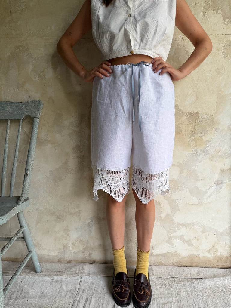 Handmade Crochet Lace Short Bloomers