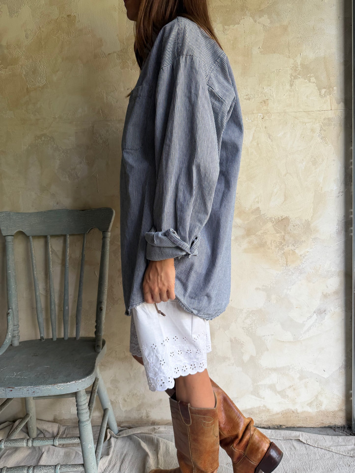 Pinstripe Men’s Button Up