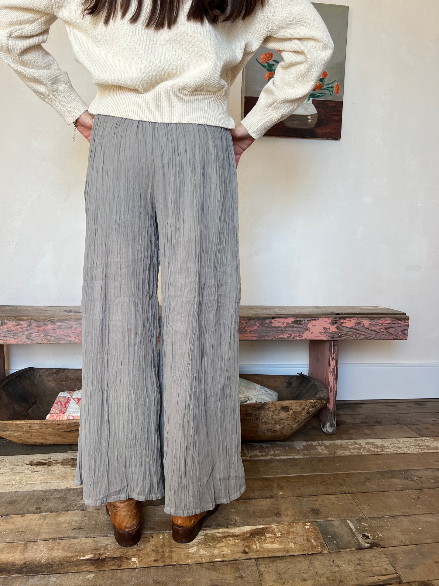 Oaxacan Grey Cotton Pant