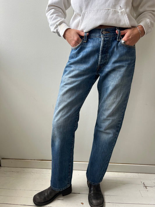 Faded Medium Wash Levi’s 501s