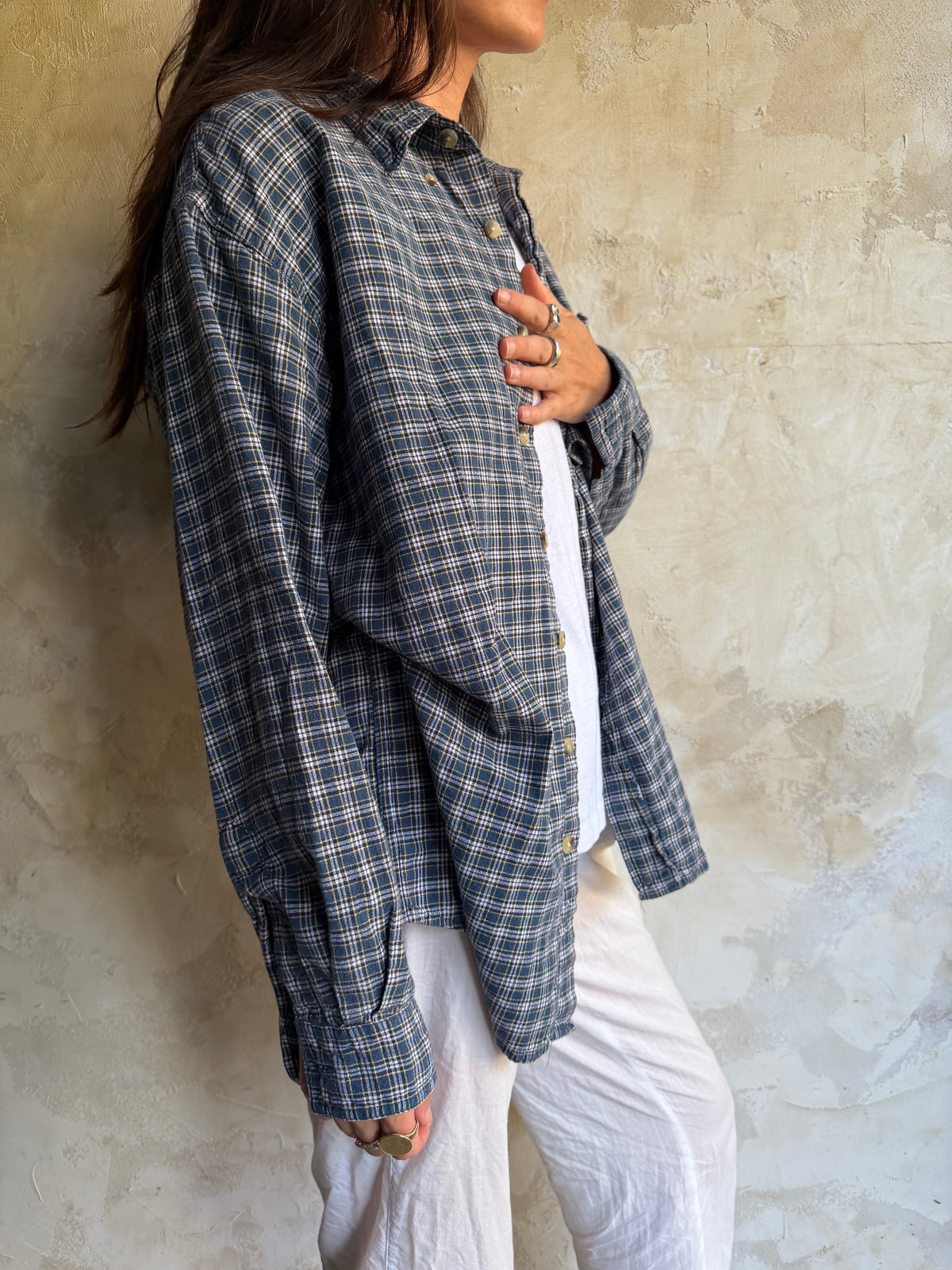 Blue Checkered Button Up