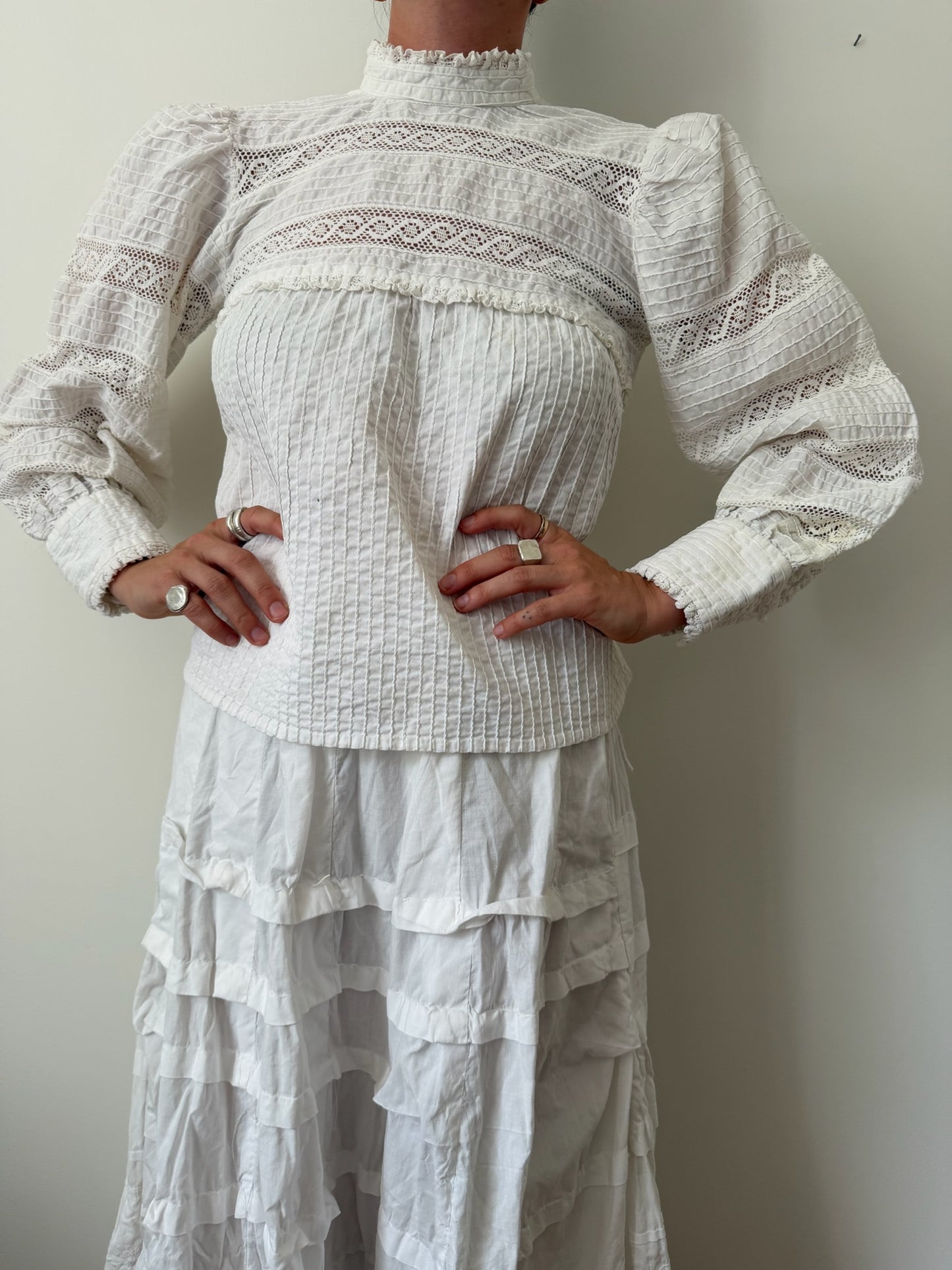 White Crochet Blouse