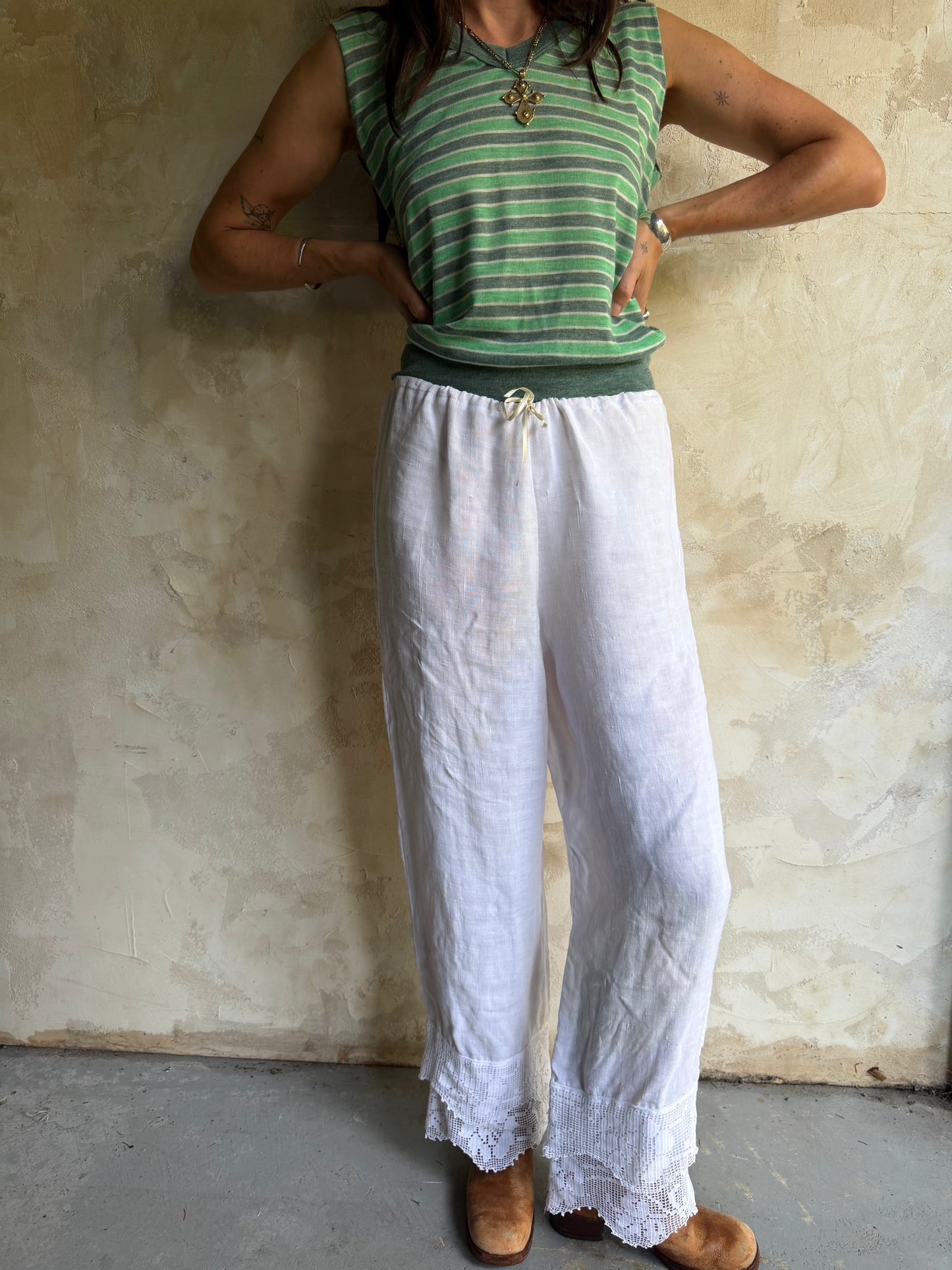 70s Green Striped Tank