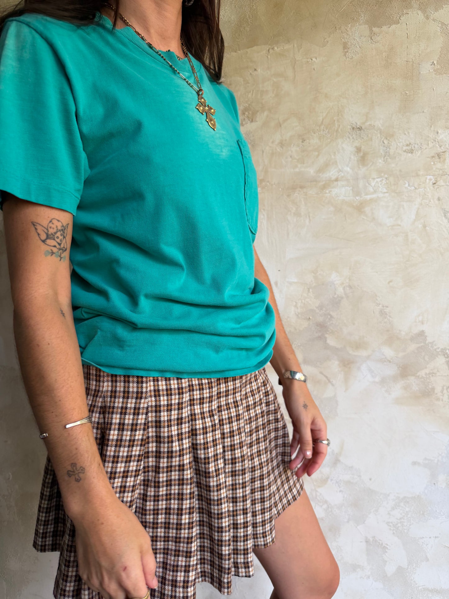 Worn + Faded Sea Green Tee