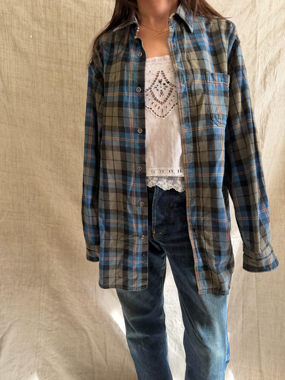 Denim Plaid Shirt