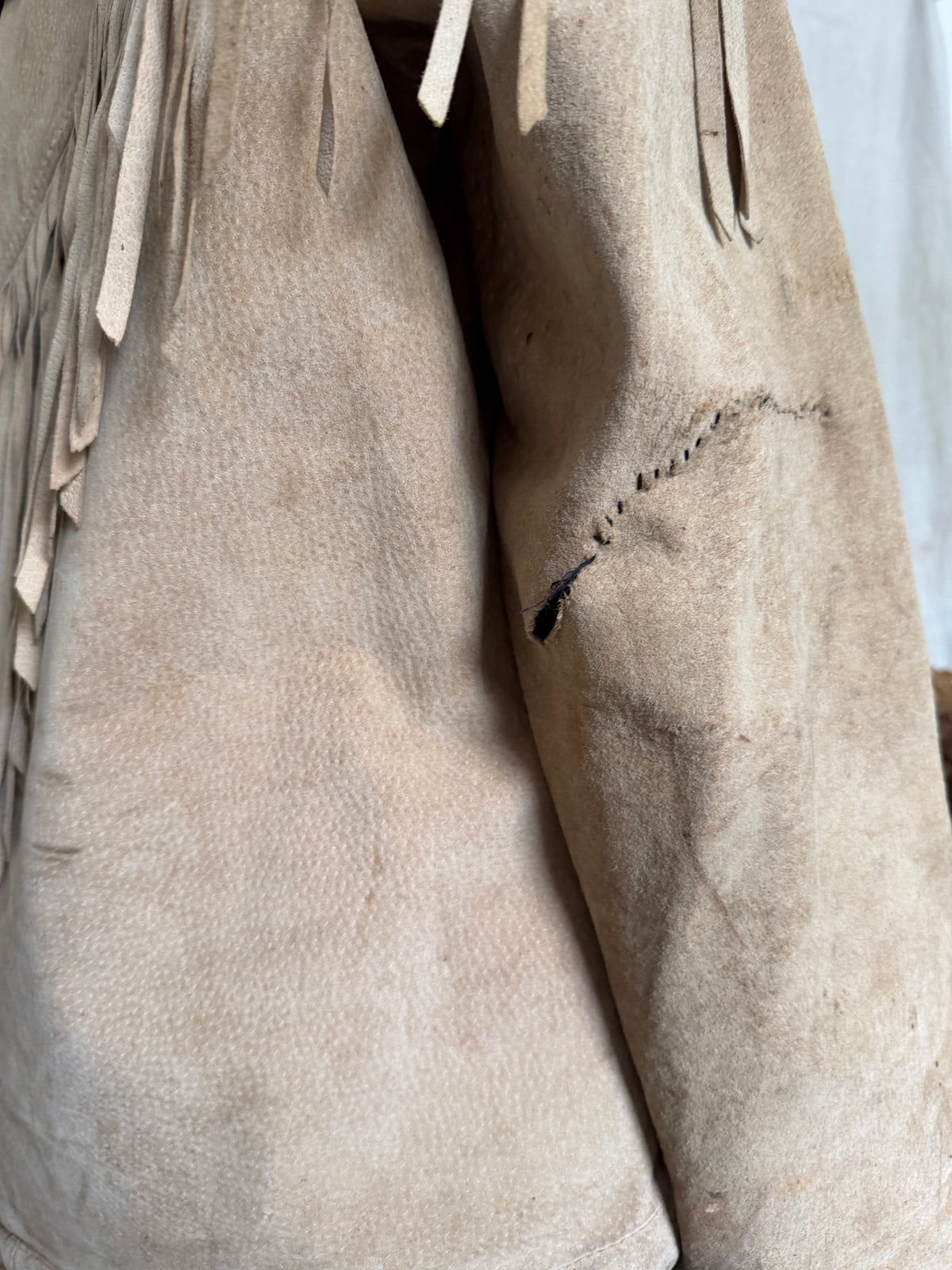 Suede Fringe Pullover