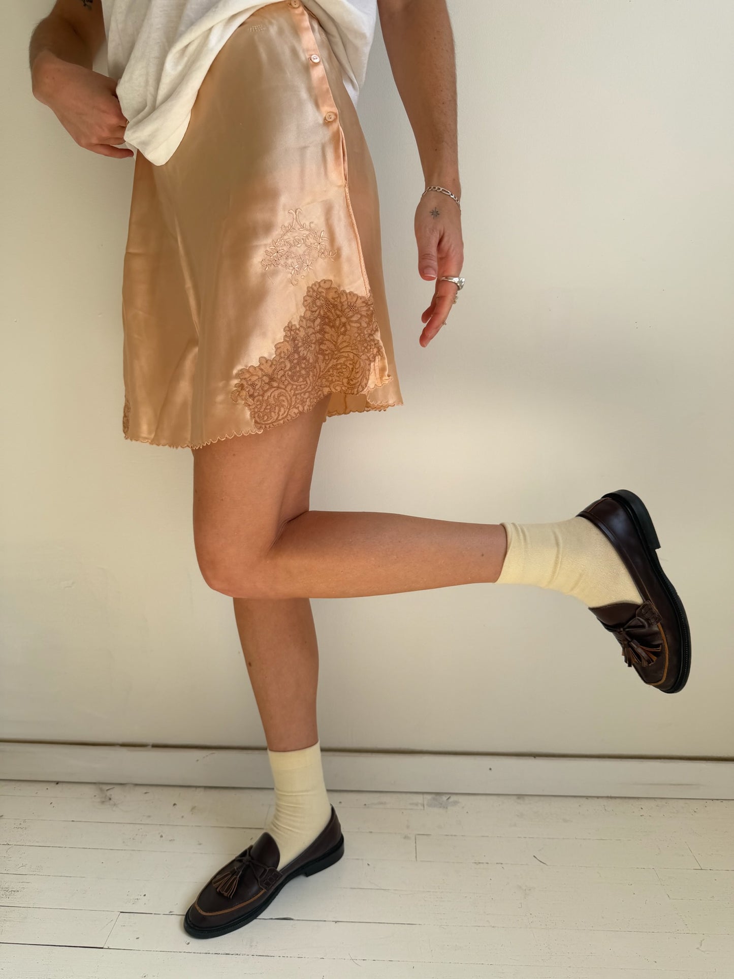 Peachy Pink Slip Shorts