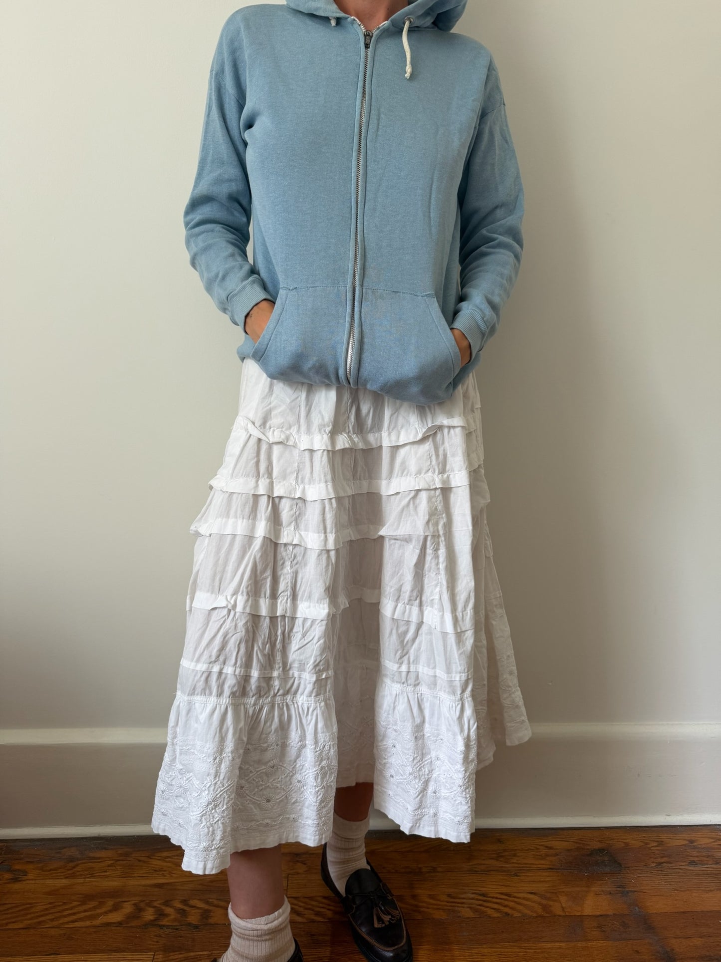 Baby Blue Zip Up Hoodie