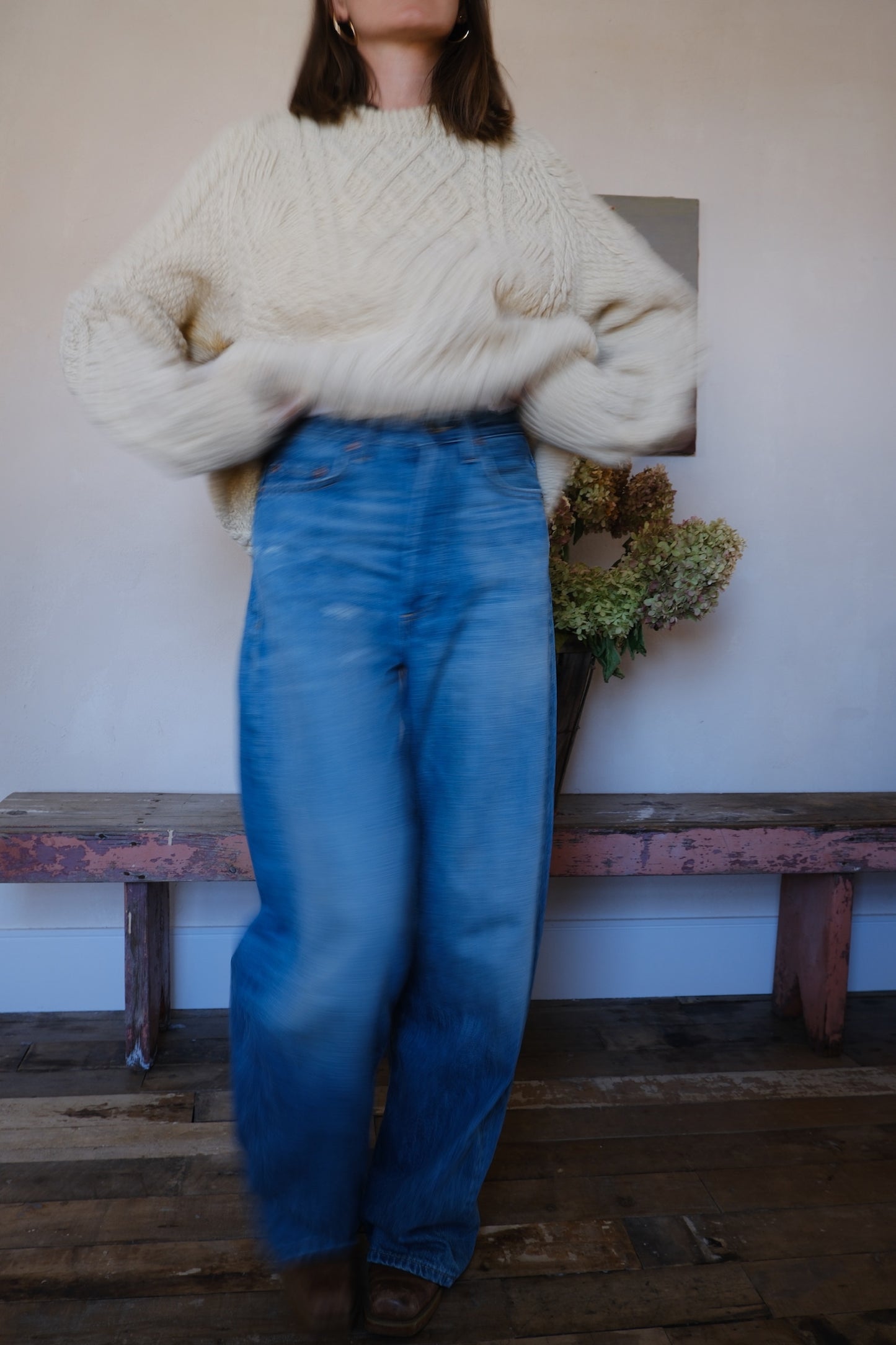 Cream Irish Wool Fisherman Sweater