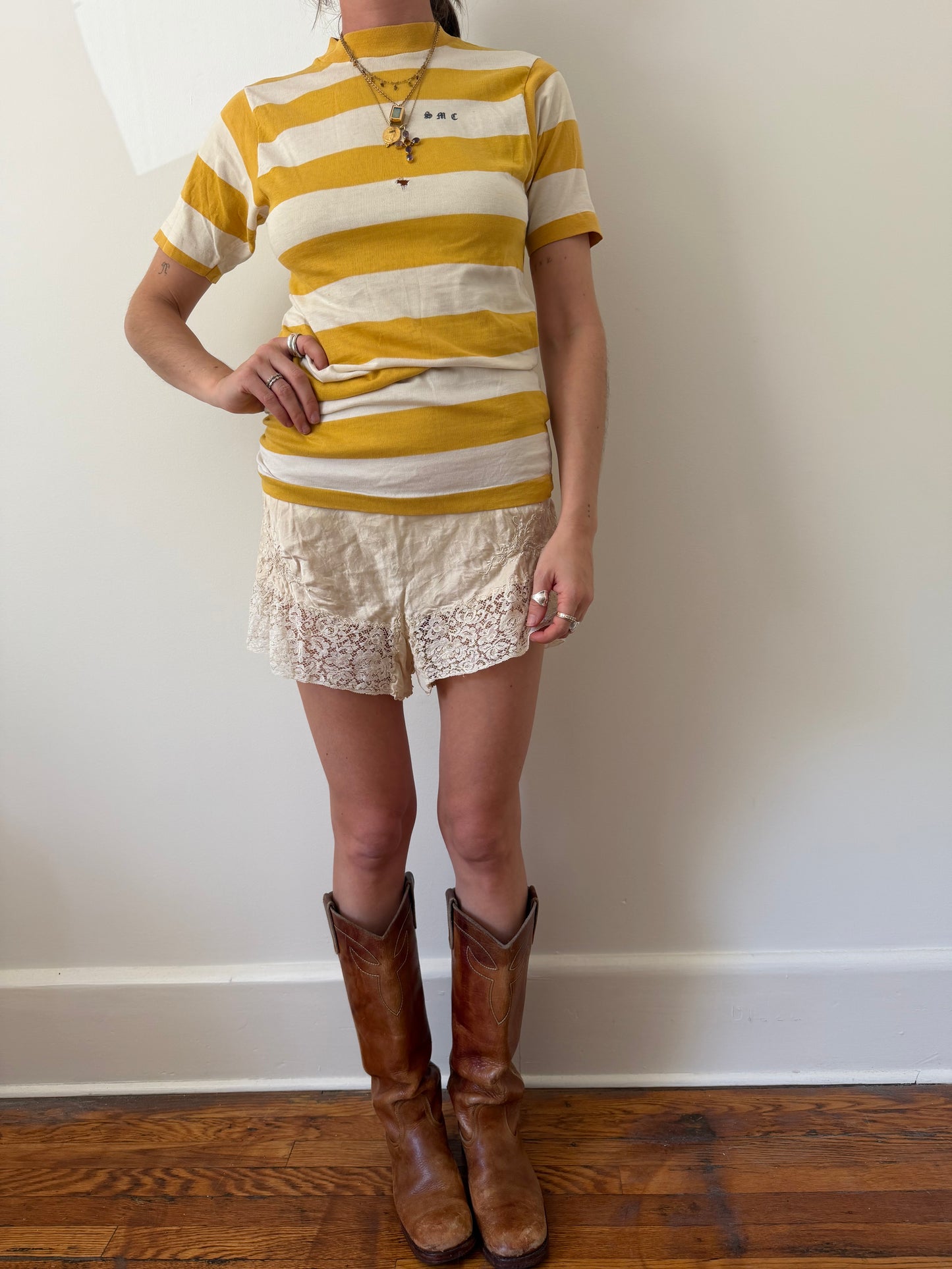 60s Striped Yellow Tee