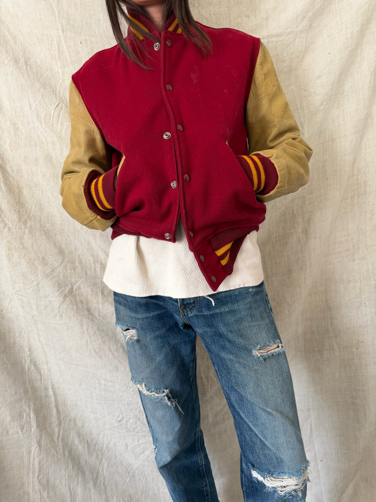Red + Yellow Varsity Jacket