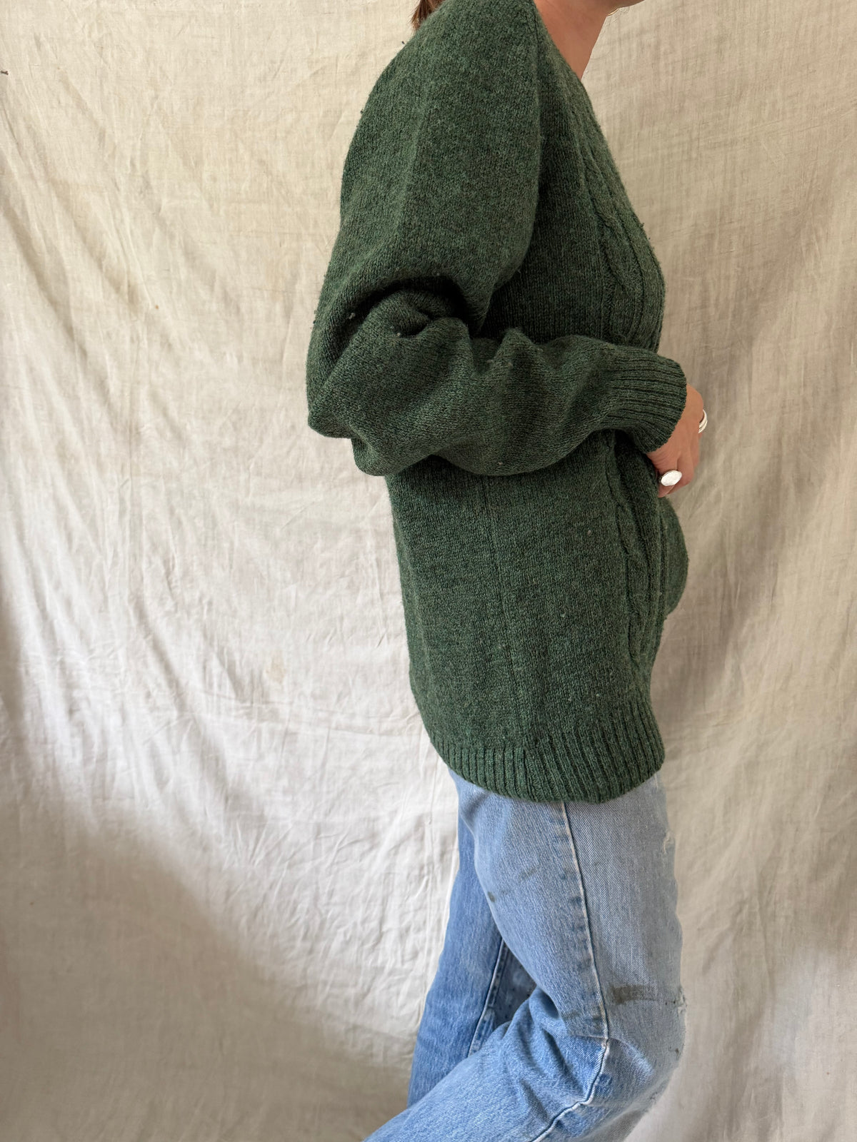 Green Scottish Wool Pullover