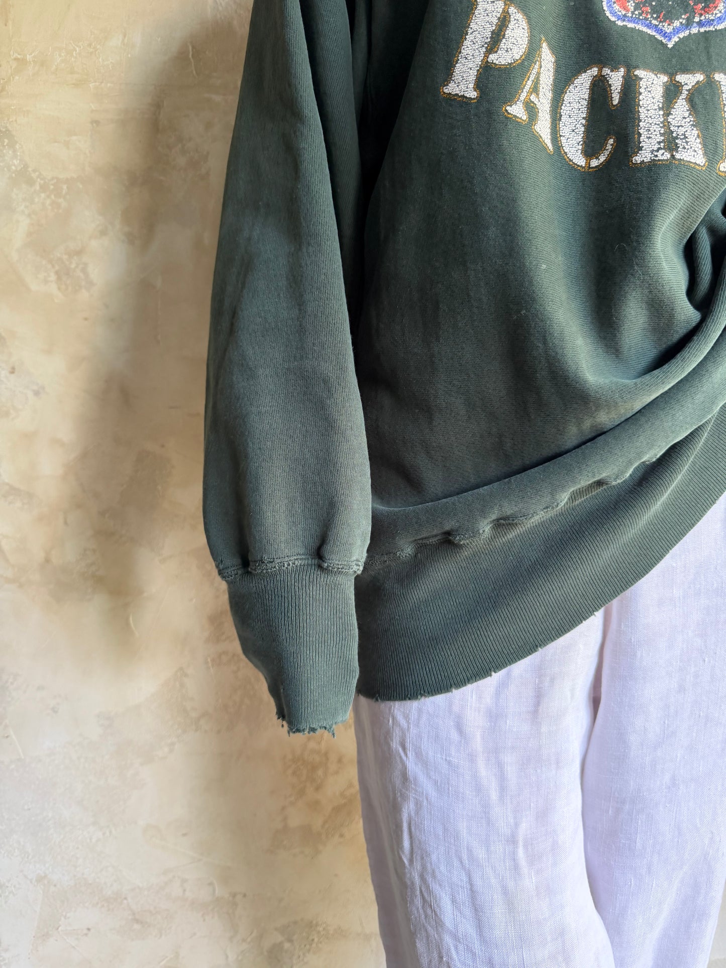 Green Bay Packers Faded Green Crewneck