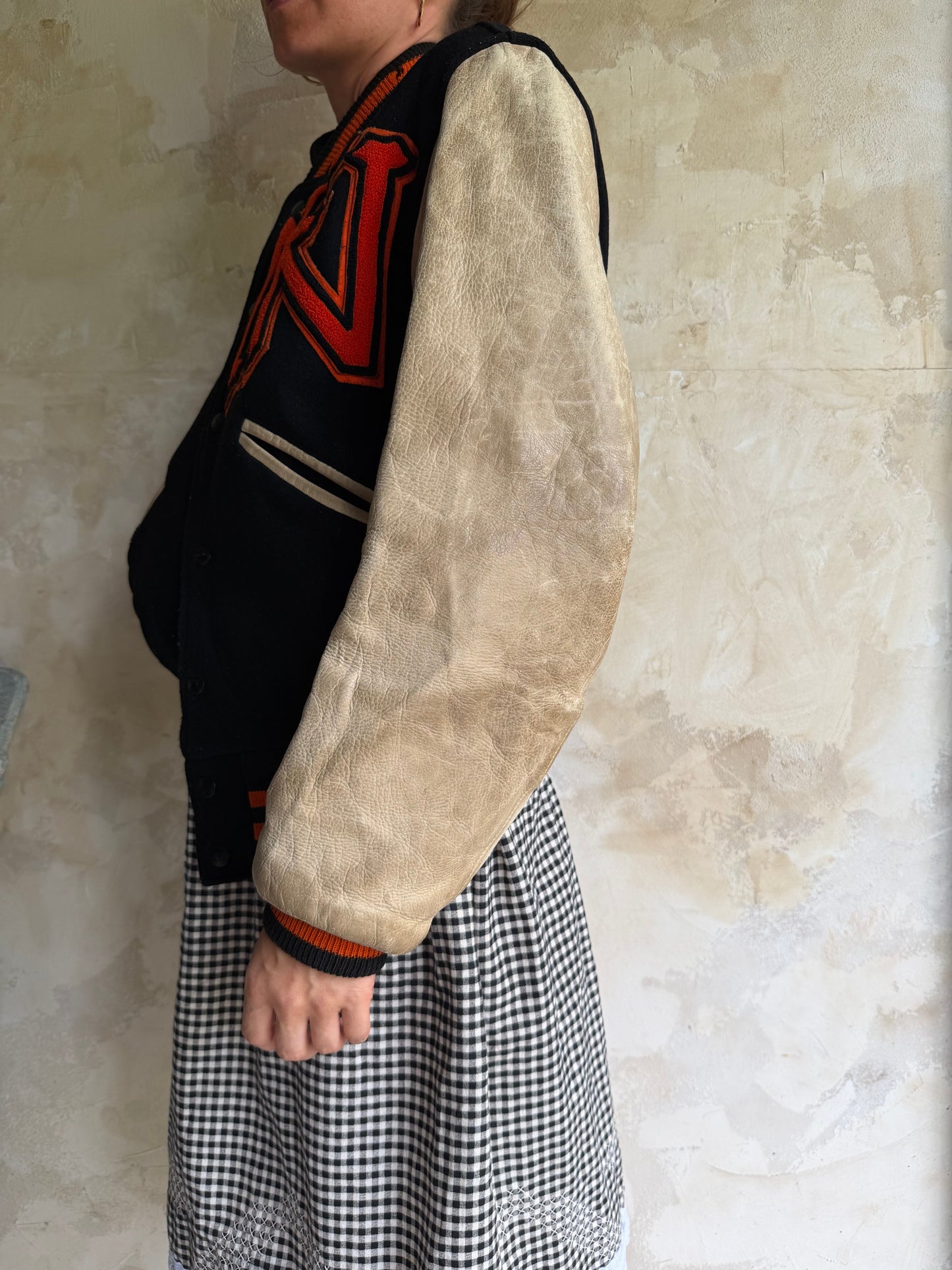 Varsity Orange and Black Jacket