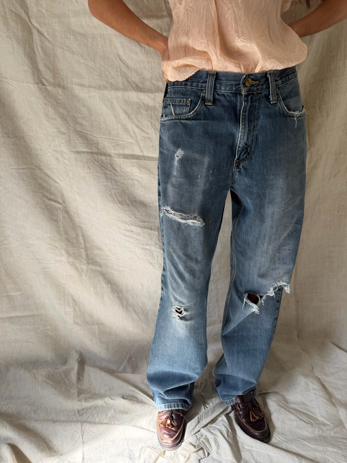 Midwash Distressed Carhartt Denim 02
