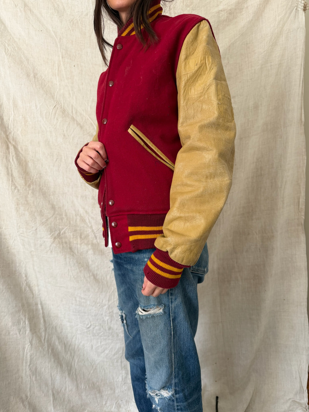 Red + Yellow Varsity Jacket