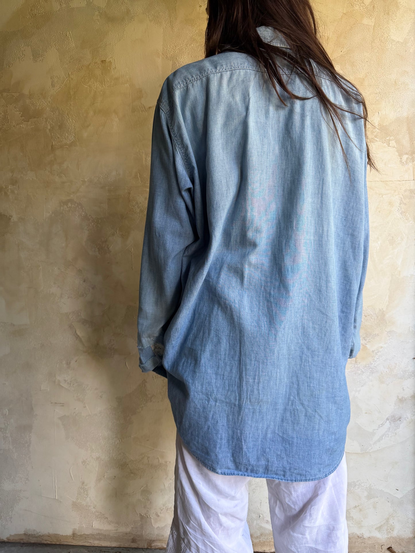Super Thin Denim Button Up