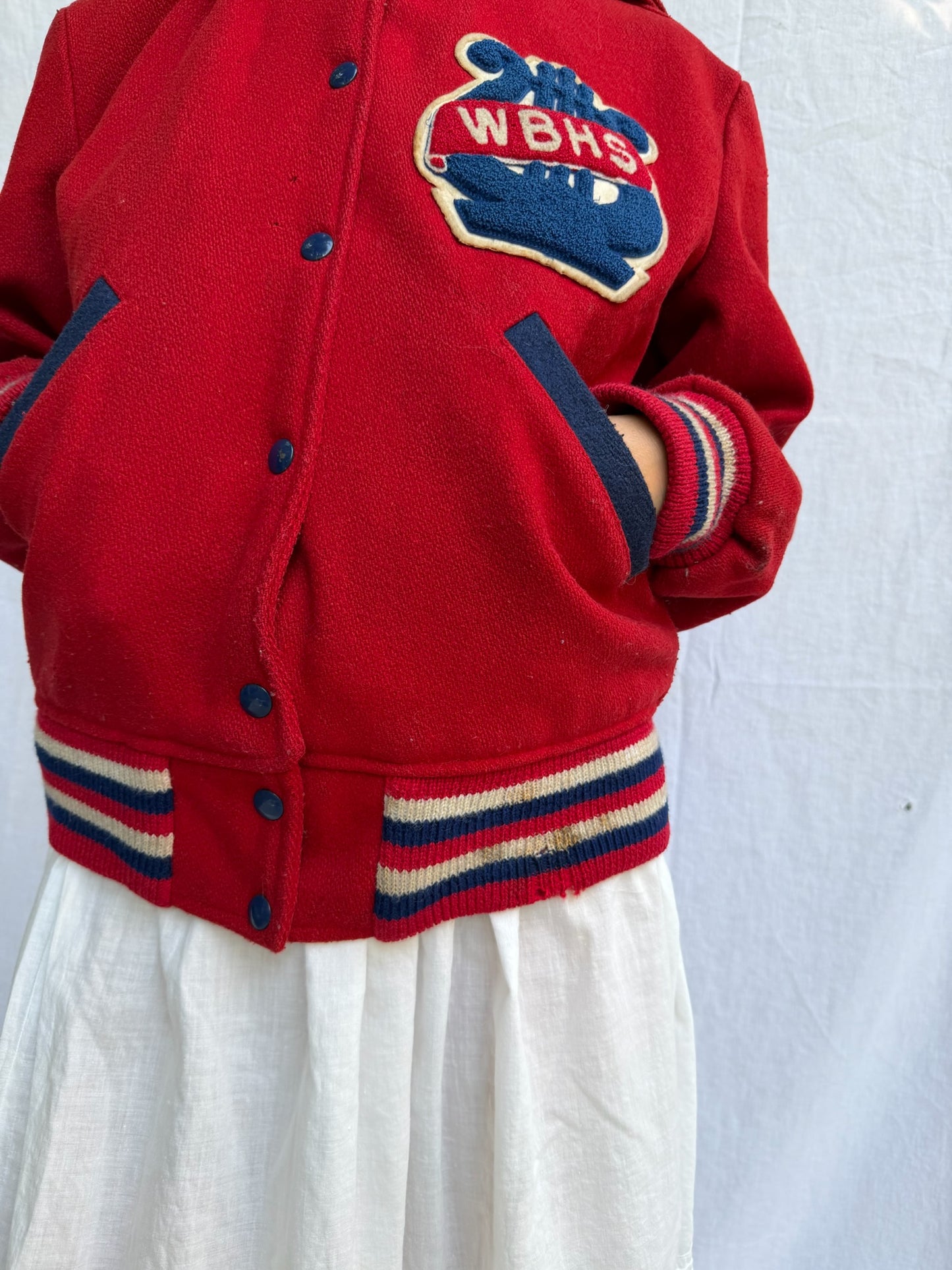 Cherry Red Varsity Jacket