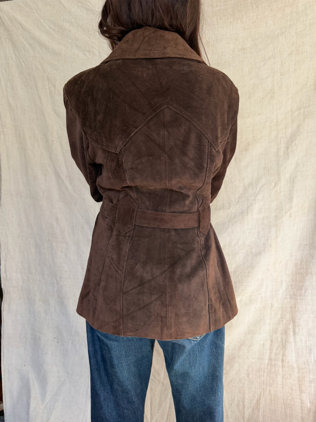 70s Chocolate Brown Suede Jacket