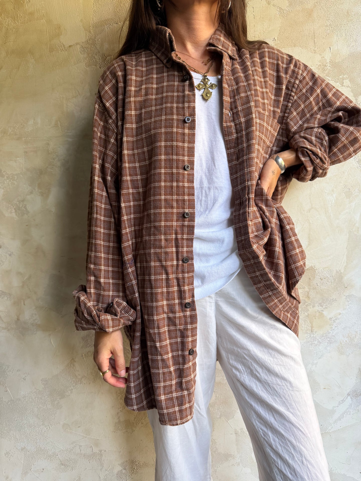 Brown Plaid Flannel