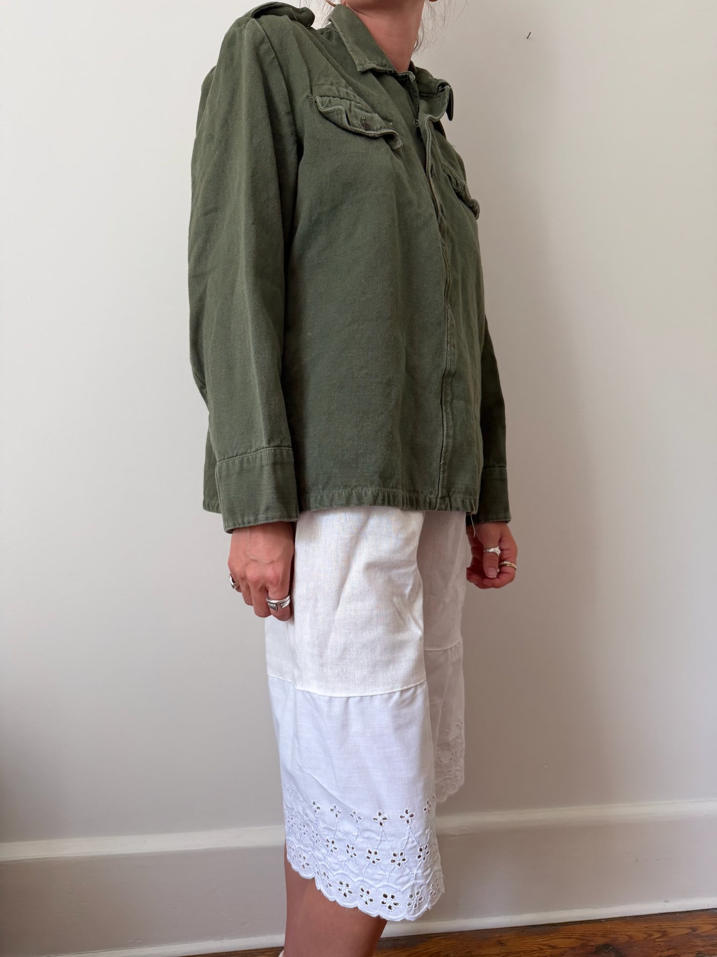 Pullover Green Military Shacket