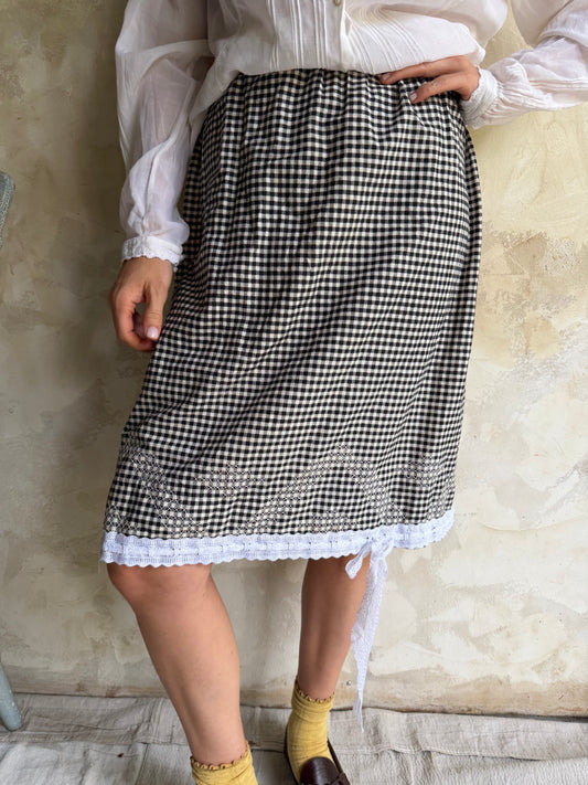 Gingham Reworked Skirt