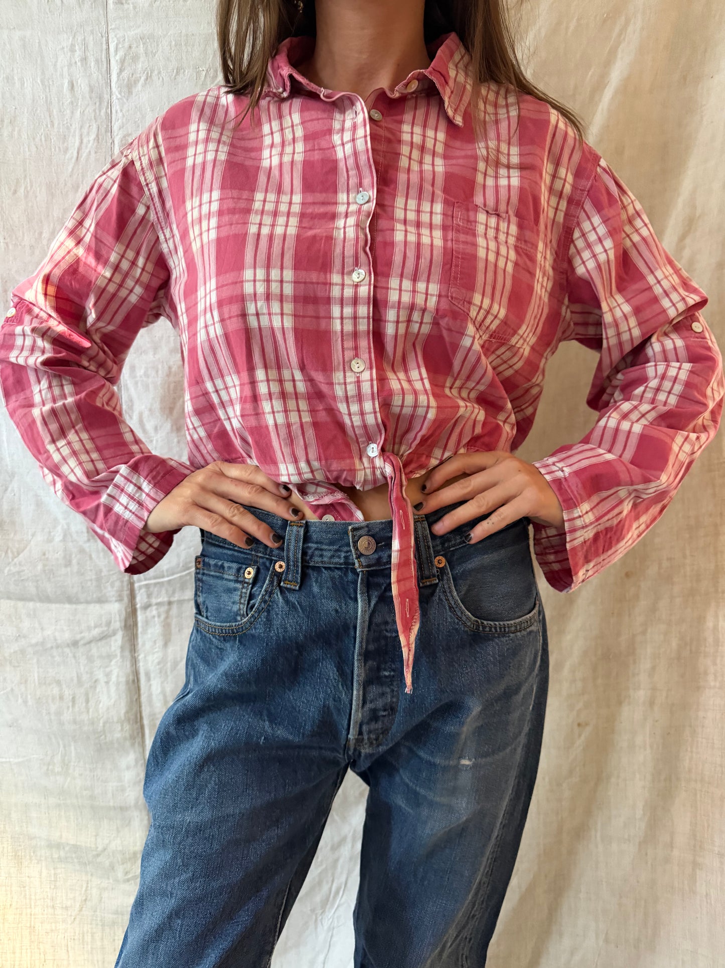 Pink Plaid Cowgirl Shirt