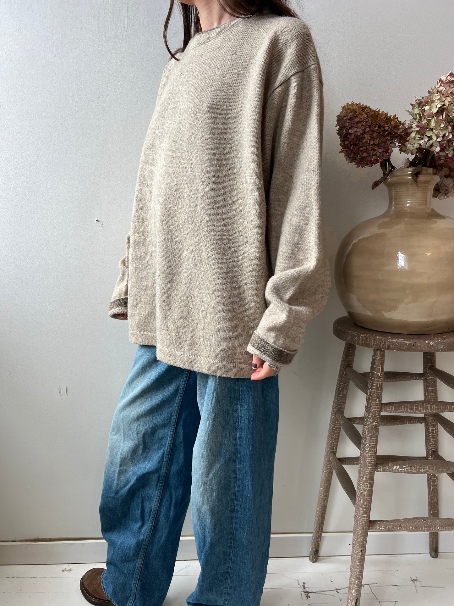 Khaki Heather Woolrich Pullover