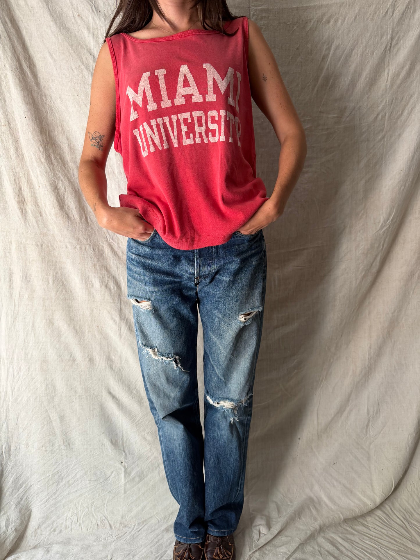 Faded Red Miami Uni Tank