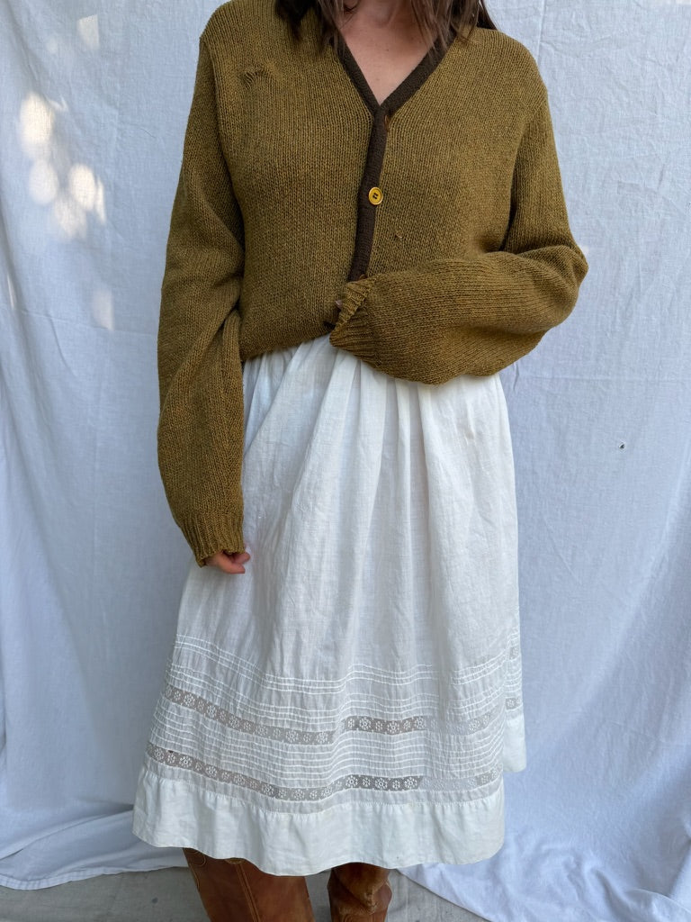 Ochre Wool Cardigan