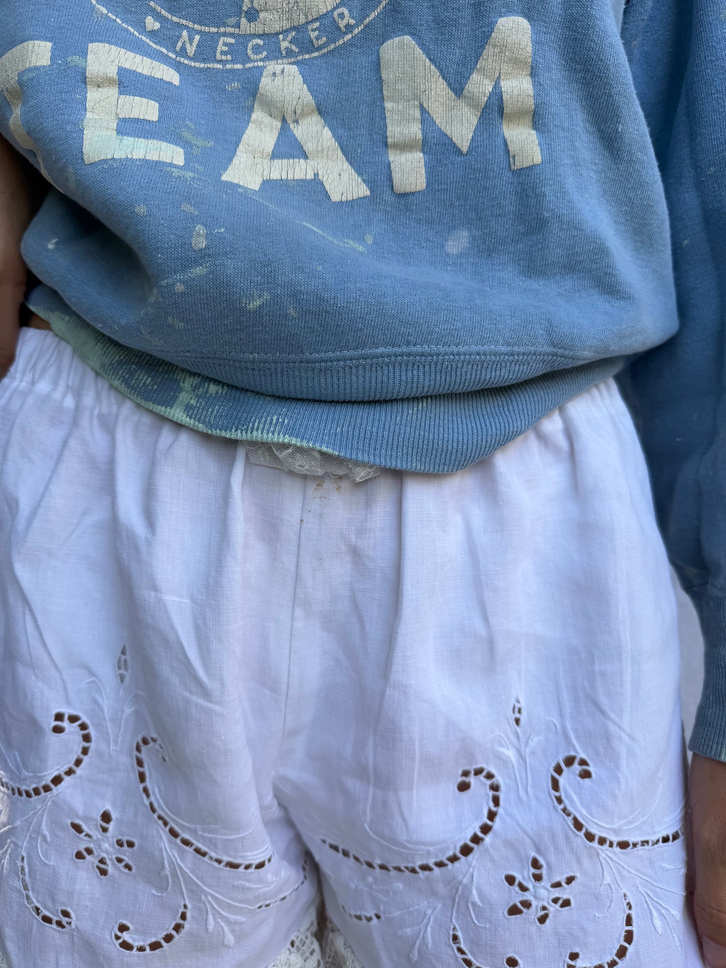 Wanderly Eyelet + Crochet Lace Ruffle Bloomer