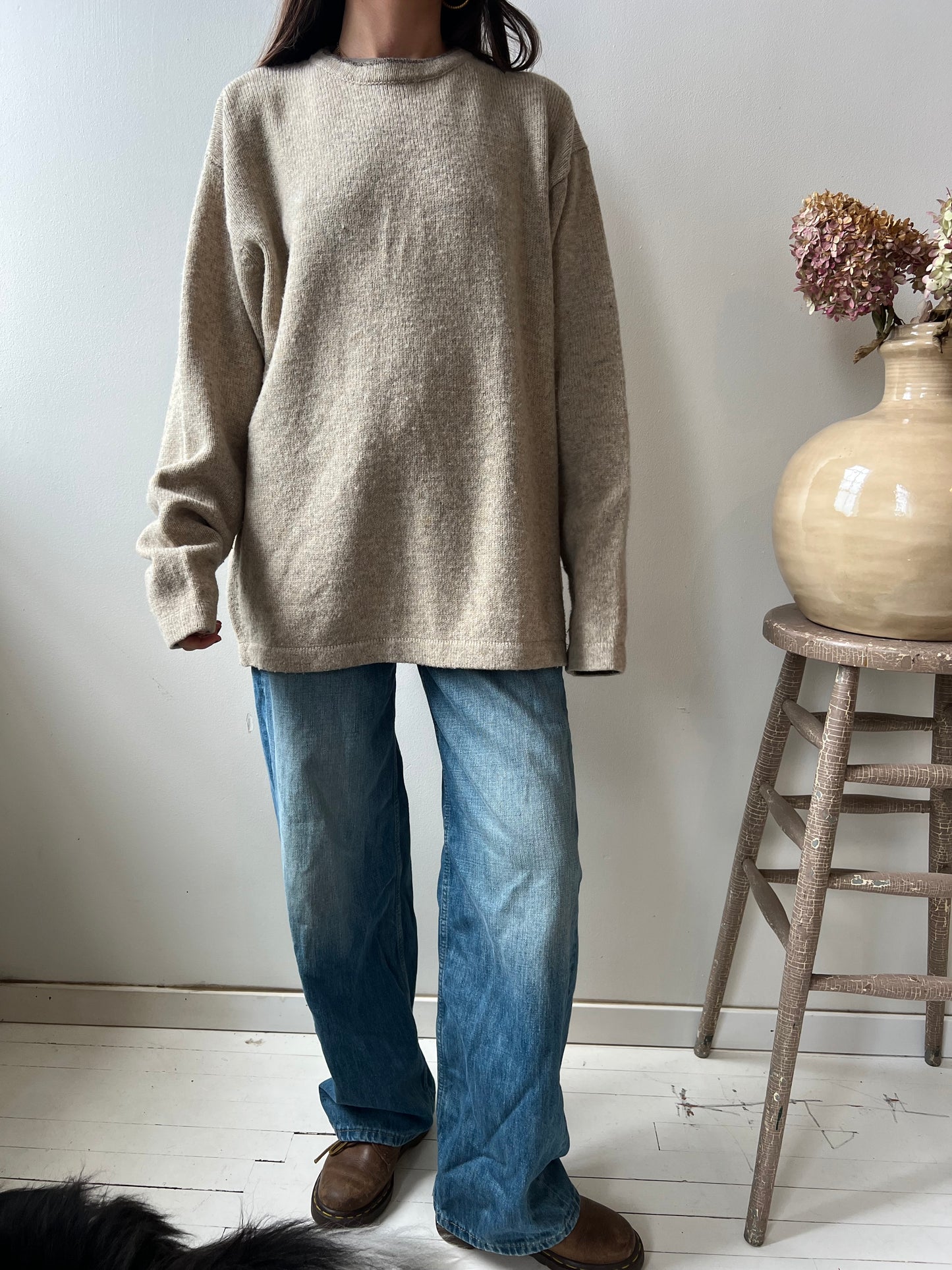 Khaki Heather Woolrich Pullover