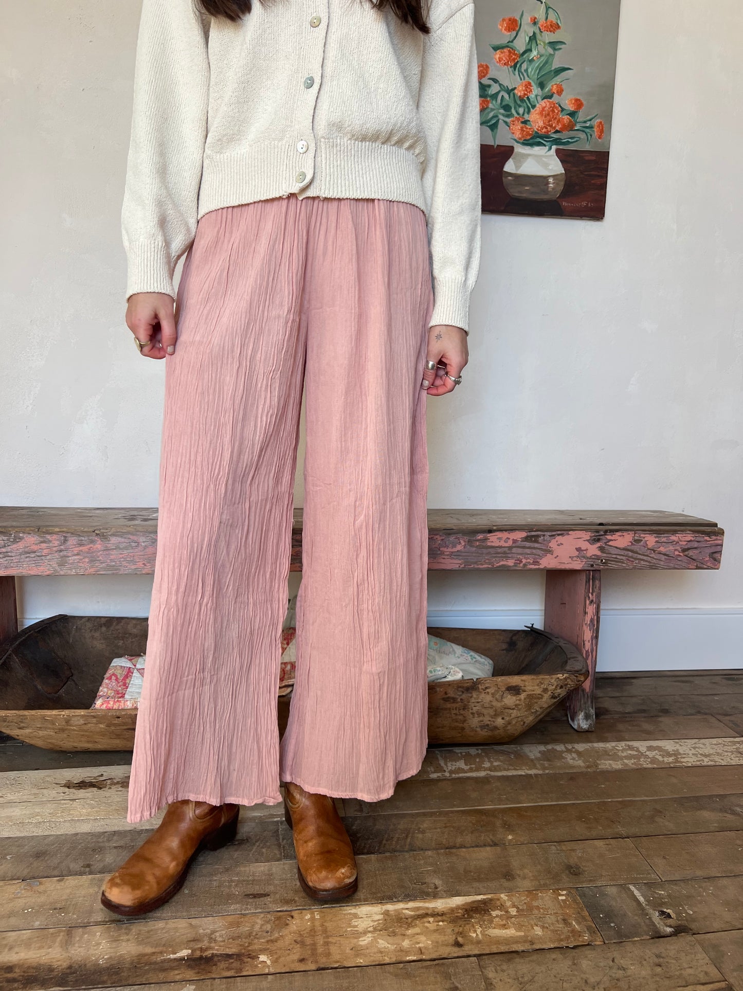 Oaxacan Pink Cotton Pant