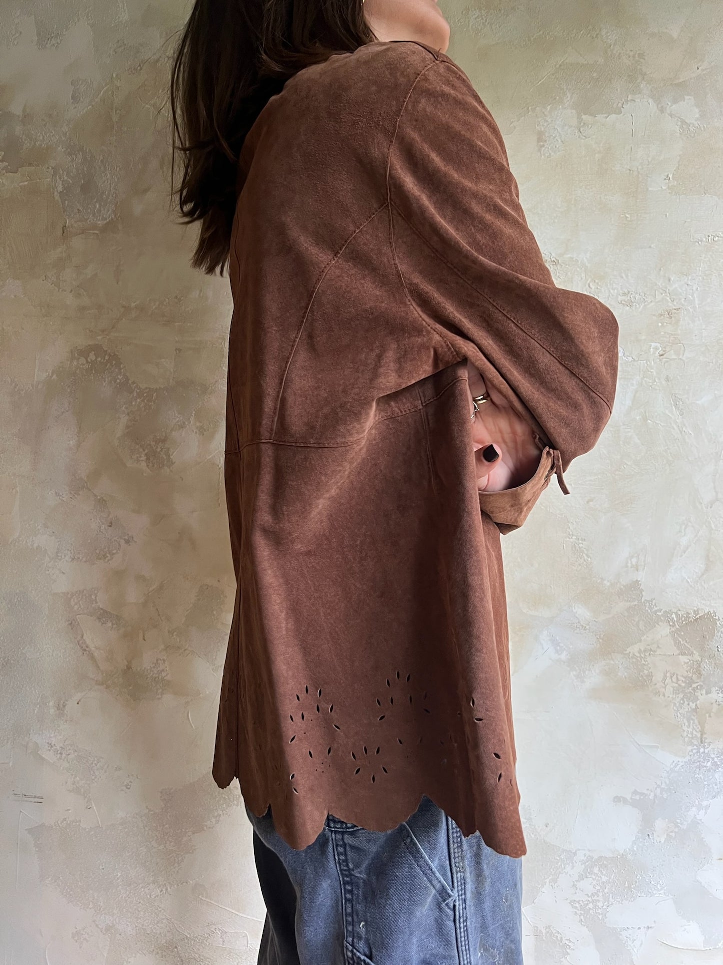 Chocolate Brown Suede Shirt