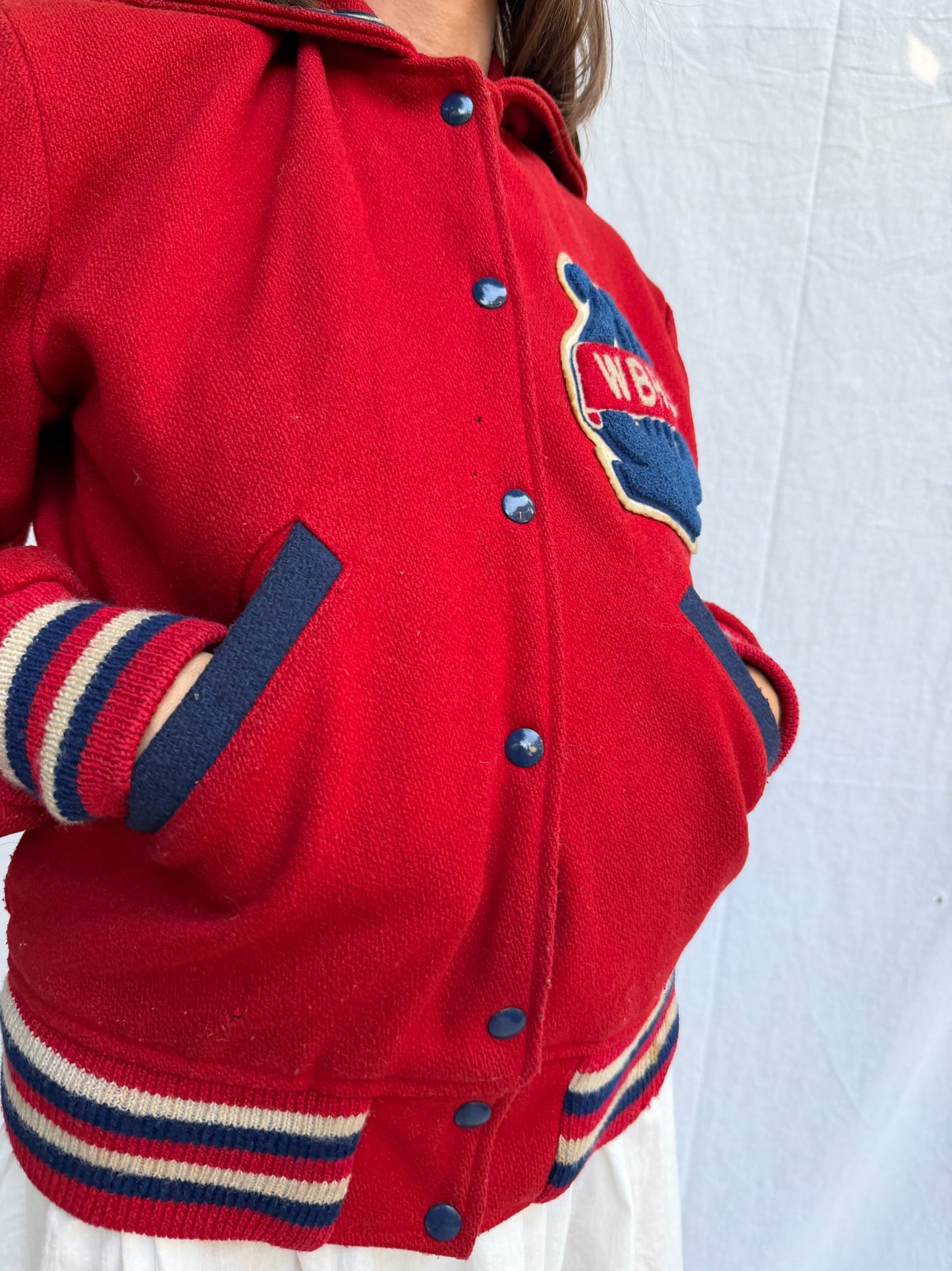 Cherry Red Varsity Jacket