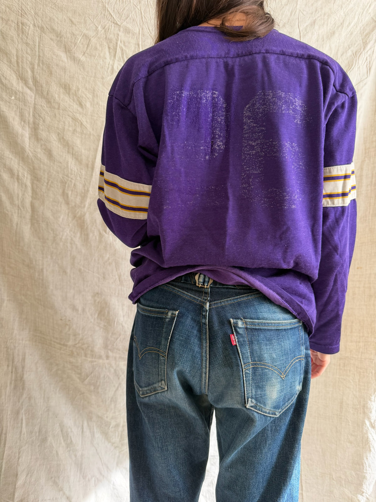 Purple Faded Football Jersey