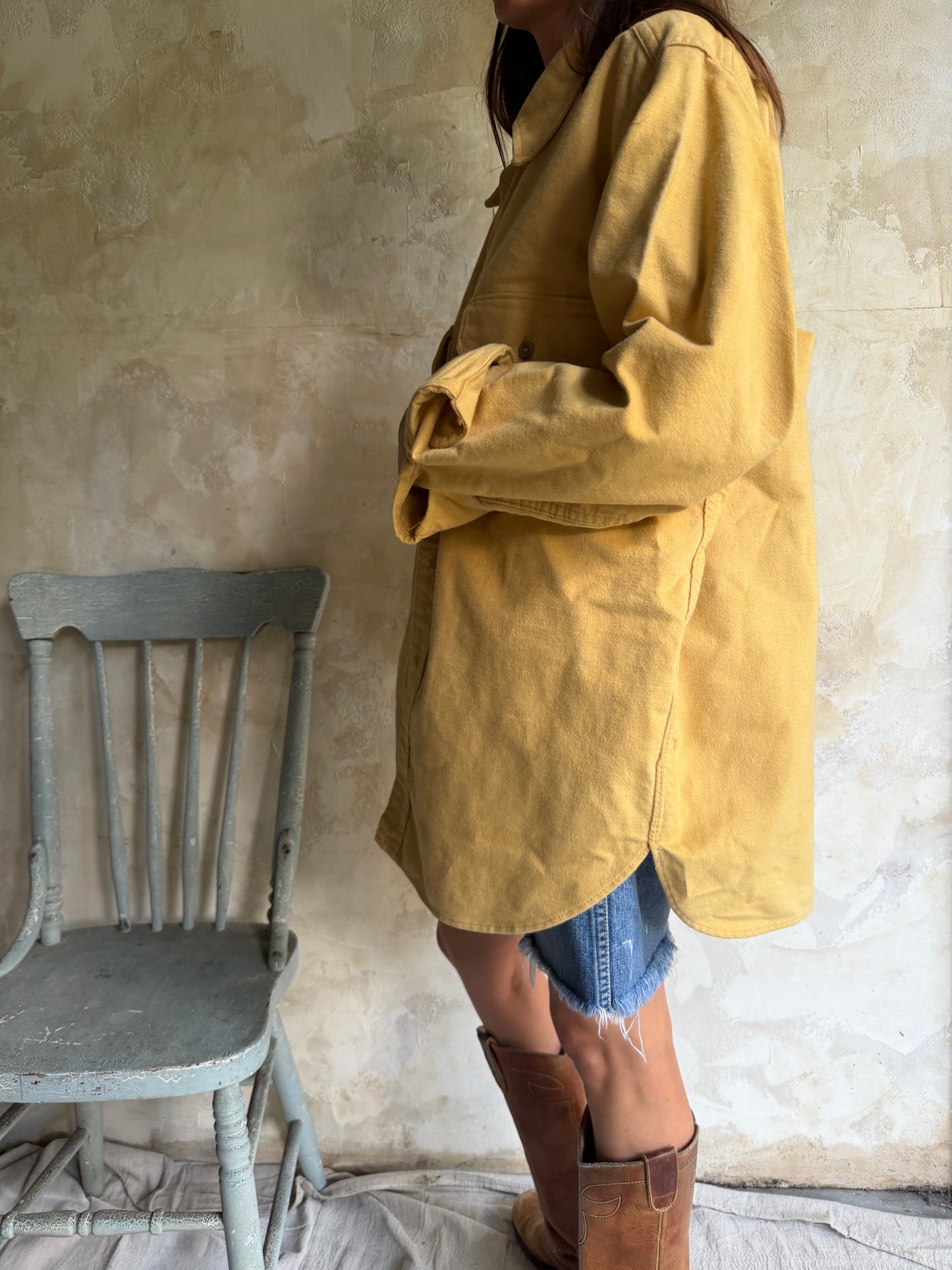 Yellow Woolrich Button Up Flannel