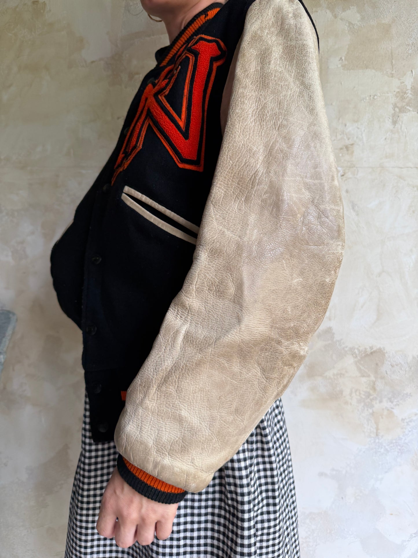 Varsity Orange and Black Jacket