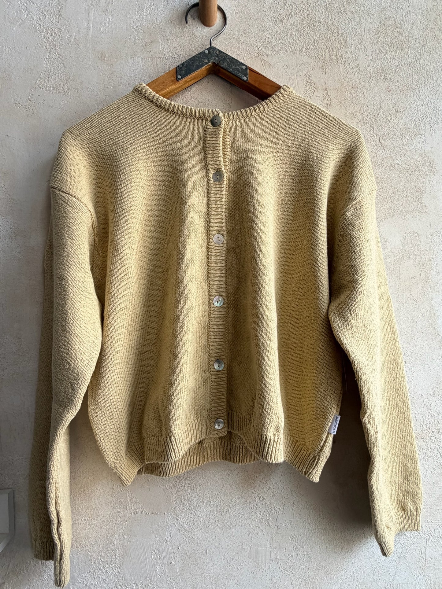 Cotton Leila Cardigan in Custard By Le Bon Shoppe